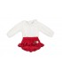 CONJUNTO BEBE CHEVIOT ROJO