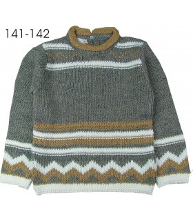 JERSEY PARA NIÑA MOSTAZA/GRIS PECESA