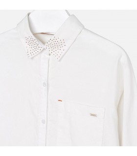 BLUSA NIÑA MANGA LARGA TEJIDO OXFORD MAYORAL