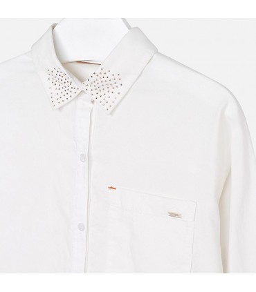 BLUSA NIÑA MANGA LARGA TEJIDO OXFORD MAYORAL