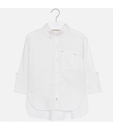 BLUSA NIÑA MANGA LARGA TEJIDO OXFORD MAYORAL