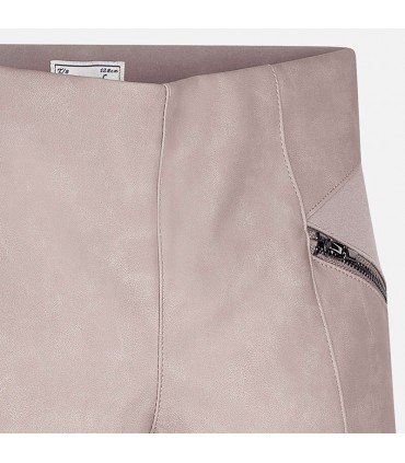 LEGGINGS DE NIÑA EN POLIPIEL CON BOLSILLOS DE CREMALLERA MAYORAL