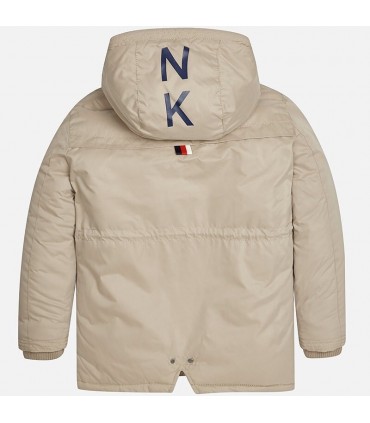 PARKA NIÑO EN PLANA CON CAPUCHA