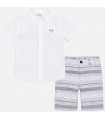 CONJUNTO INFANTIL CAMISA Y BERMUDAS RAYAS DE LA MARCA MAYORAL