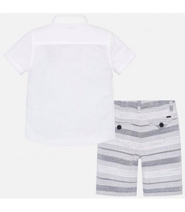 CONJUNTO INFANTIL CAMISA Y BERMUDAS RAYAS DE LA MARCA MAYORAL