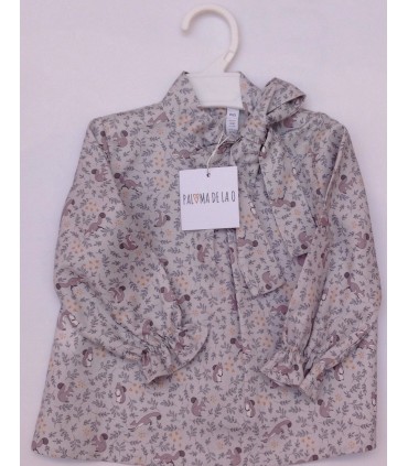 BLUSA BEBE ESTAMPADA DE LA MARCA PALOMA DE LA O