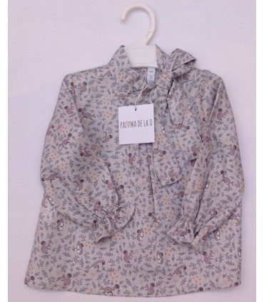 BLUSA BEBE ESTAMPADA DE LA MARCA PALOMA DE LA O