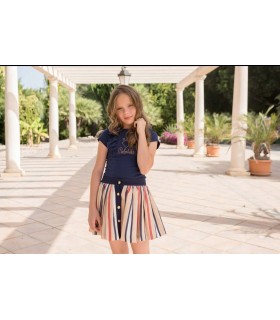 CONJUNTO NIÑA CAMISETA Y FALDA DE LA MARCA DOLCE AELA
