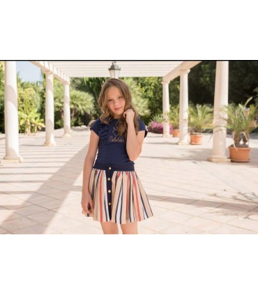 CONJUNTO NIÑA CAMISETA Y FALDA DE LA MARCA DOLCE AELA