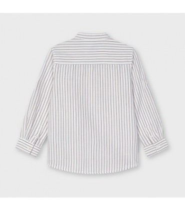 CAMISA INFANTIL LINO CUELLO MAO RAYAS MAYORAL