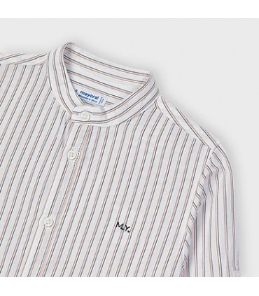 CAMISA INFANTIL LINO CUELLO MAO RAYAS MAYORAL