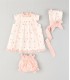 VESTIDO BEBE BORDADO TRES PIEZAS MARCA JOSE VARON