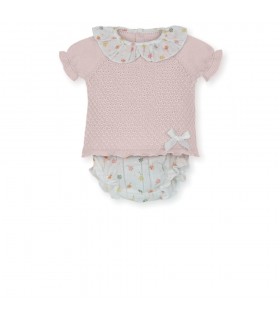 TRAJE 2 PIEZAS CULOTTE FLORES DE MILO