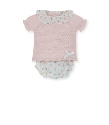 TRAJE 2 PIEZAS CULOTTE FLORES DE MILO