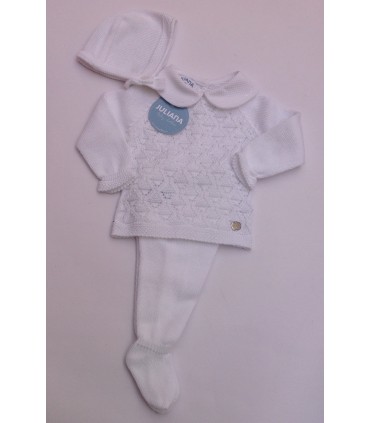 CONJUNTO BEBE PUNTO TRES PIEZAS MARCA JULIANA