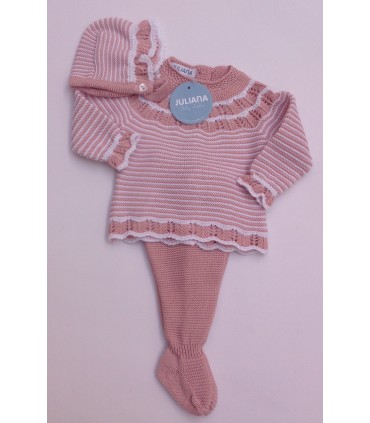 CONJUNTO BEBE TRES PIEZAS MARCA JULIANA