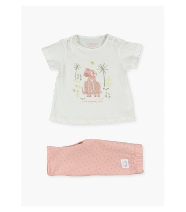 CONJUNTO BEBE CAMISETA MANGA CORTA,LEGGING MARCA LOSAN