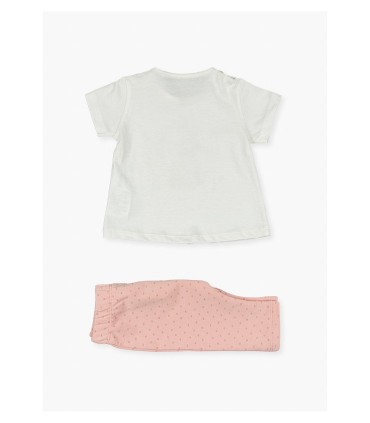 CONJUNTO BEBE CAMISETA MANGA CORTA,LEGGING MARCA LOSAN