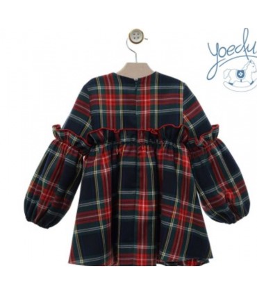 VESTIDO INFANTIL CUADROS FAMILIA CASCABEL