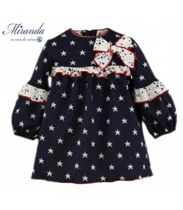 VESTIDO BEBE ESTAMPADO ESTRELLA MARCA MIRANDA