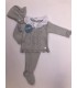 CONJUNTO BEBE PUNTO TRES PIEZAS MARCA JULIANA