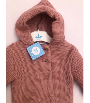 ABRIGO BEBE PUNTO GORRO MARCA SARDON