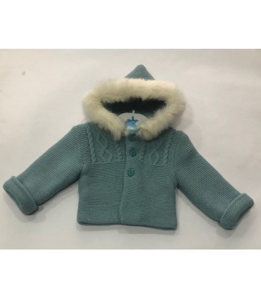 CHAQUETON BEBE PUNTO CON PELO GOORO MARCA SARDON