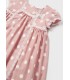 VESTIDO ESTAMPADO CON ENCAJE PARA BEBE MARCA MAYORAL