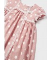 VESTIDO ESTAMPADO CON ENCAJE PARA BEBE MARCA MAYORAL