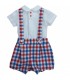 CONJUNTO BEBE DOS PIEZAS CUADRITOS MARCA BABY-FERR