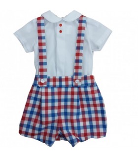 CONJUNTO BEBE DOS PIEZAS CUADRITOS MARCA BABY-FERR