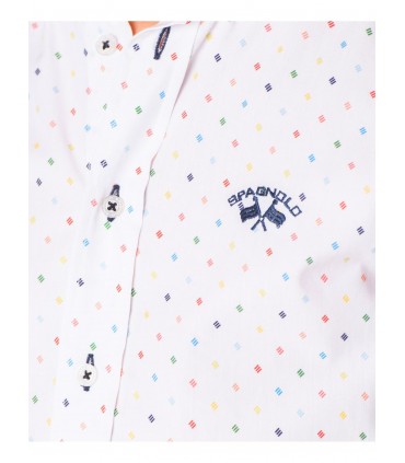 CAMISA CHICO POPELIN ESTAMPADO MARCA SPAGNOLO