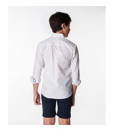 CAMISA CHICO POPELIN ESTAMPADO MARCA SPAGNOLO