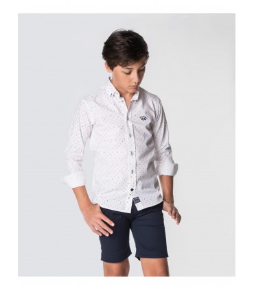 CAMISA CHICO POPELIN ESTAMPADO MARCA SPAGNOLO