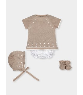 CONJUNTO BEBE CUATRO PIEZAS MARCA MAC ILUSION
