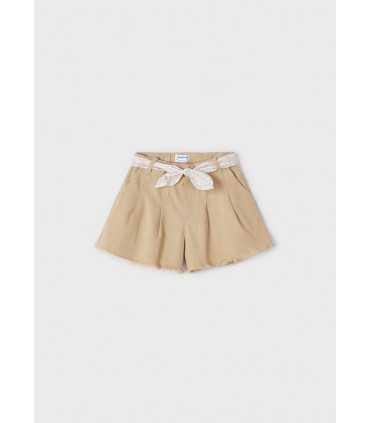 SHORT NIÑA CON CINTURON ESTAMPADO MARCA MAYORAL