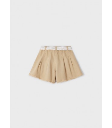 SHORT NIÑA CON CINTURON ESTAMPADO MARCA MAYORAL