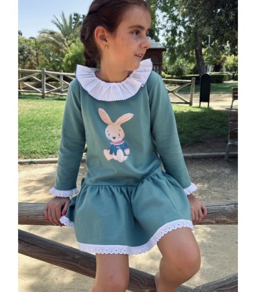 VESTIDO NIÑA ALGODON MARCA MON PETIT BONBON