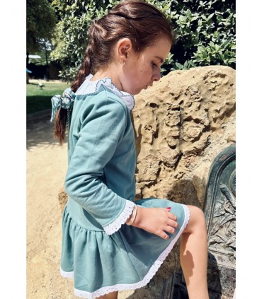 VESTIDO NIÑA ALGODON MARCA MON PETIT BONBON