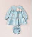VESTIDO BEBE DOS PIEZAS ESTAMPADO ELEFANTES MARCA COCOTE