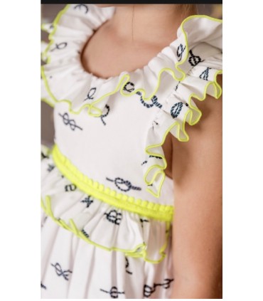 VESTIDO NIÑA COLECCION NUDOS MARCA MON PETIT BONBON