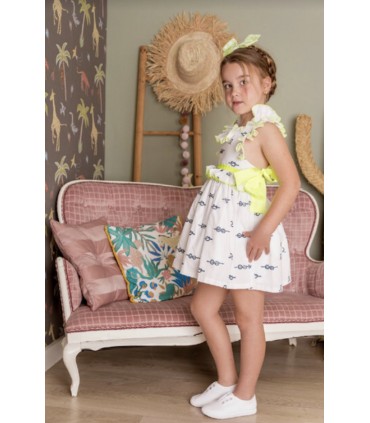 VESTIDO NIÑA COLECCION NUDOS MARCA MON PETIT BONBON