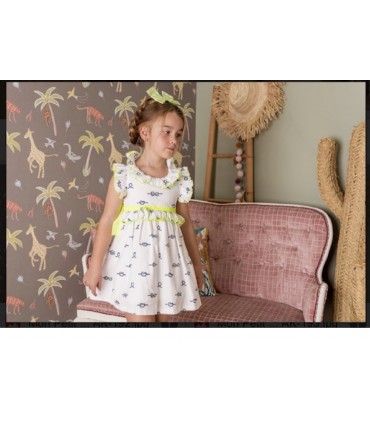 VESTIDO NIÑA COLECCION NUDOS MARCA MON PETIT BONBON