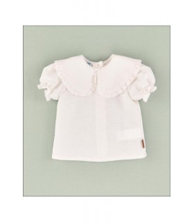 BLUSA LINO BEBE BLANCA MARCA COCOTE