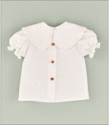 BLUSA LINO BEBE BLANCA MARCA COCOTE