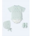 CONJUNTO BEBE CUATRO PIEZAS MARCA MAC ILUSION