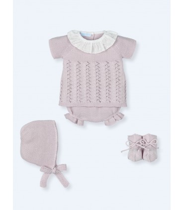 CONJUNTO BEBE CUATRO PIEZAS MARCA MAC ILUSION