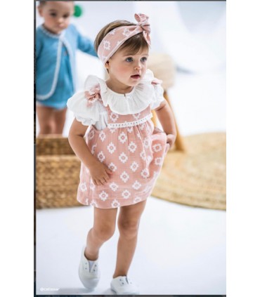 VESTIDO BEBE ROMBITOS MARCA JOSE VARON