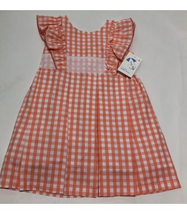 VESTIDO NIÑA CUADRITOS MARCA BABY-FERR