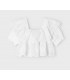 BLUSA INFANTIL BORDADOS Y VOLANTE MARCA MAYORAL